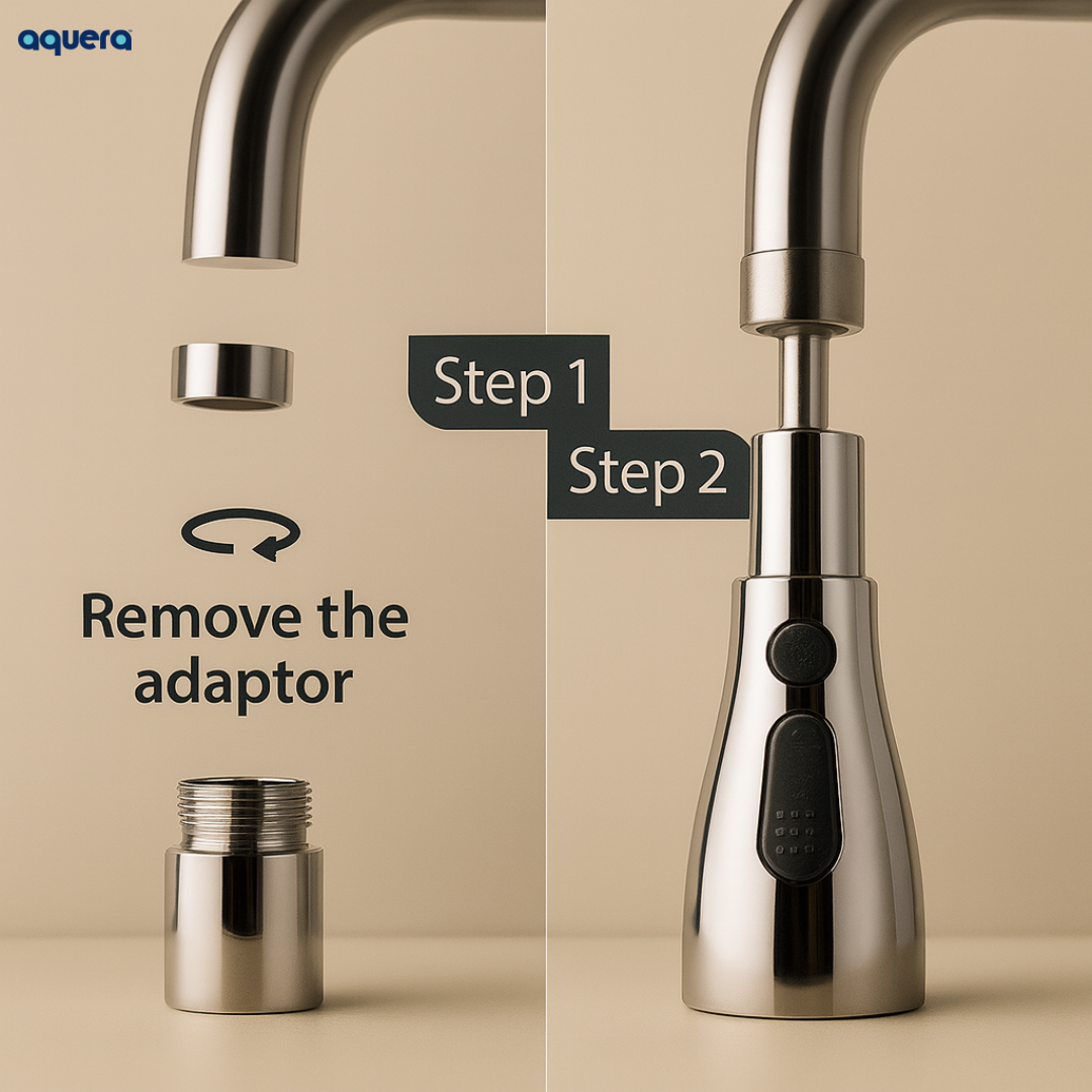 Aquera Tap Extender Mini for Kitchen Sink – Compact, Flexible, and Built for Daily Efficiency