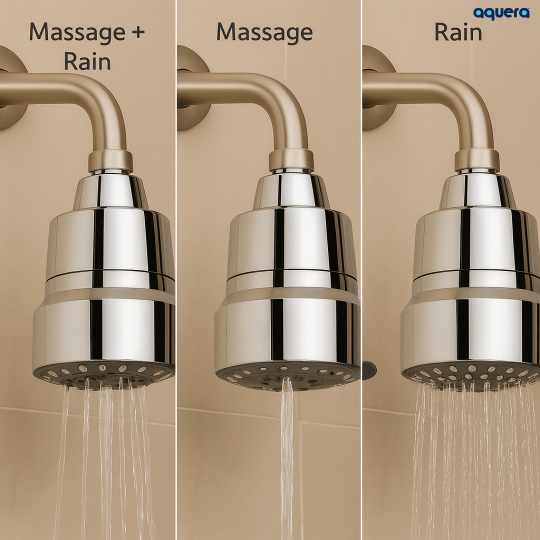 Aquera Shower Head Filter for Hard Water Softening & Chlorine Removal – Healthier Showers, Naturally